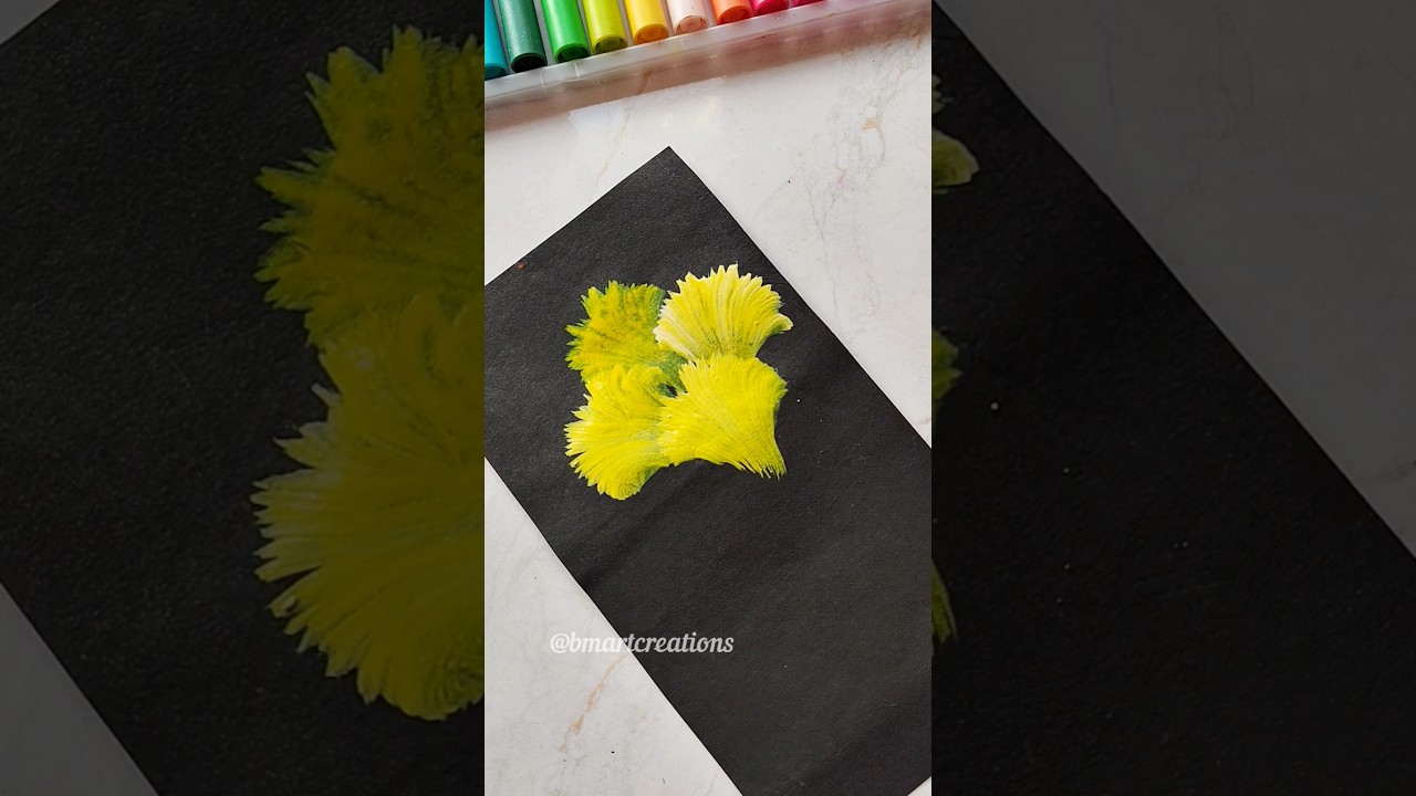 Wow Art😍 One stroke flower painting 🤯💕 