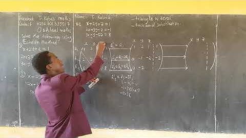 echelon method to solve simultaneous eqn.........#africastruggle.
