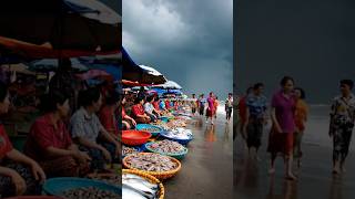 Detik Detik Ombak Besar Terjang Pasar Tepi Pantai #shorts Detik Detik Ombak Besar Terjang Pasar Tepi Pantai #shorts