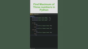 Find maximum of three given numbers in Python. #shorts #short #shortvideo #shortsfeed #python