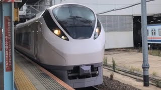 【ふくしまDCロゴ 水色✨】E657系 特急ときわ63号勝田行きが取手駅を通過するシーン