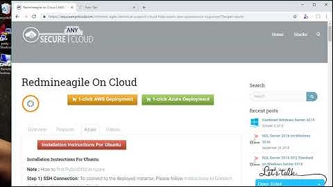 Secured REDMINEAGILE on Ubuntu 14.04 LTS - Deploy on Azure , AWS and Google Cloud Platform.