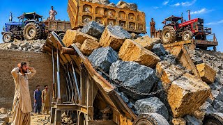 BIG ROCK 🪨 Crusher Machine - FULL Powerfull Process A Giant in Action-Big Rock Crushing