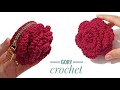 محفظه كروشيه علي شكل زهرة الجوري crochet wallet/Dompet rajutan/Кошелек крючком/ Cartera de ganchillo