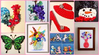 Unique Button Craft Ideas for Wall Decor | Colorful Handmade Art Projects