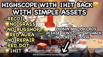 [ 1HIT With High Scope ]Rules Of Survival/New Hack No Banned Safe 100%/Team PePain PROROS