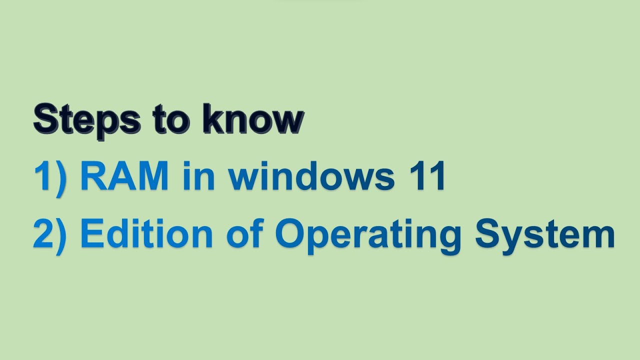 How To See RAM And Windows11 Edition In 20 Seconds YouTube how-to-see-ram-and-windows11-edition-in-20-seconds-youtube
