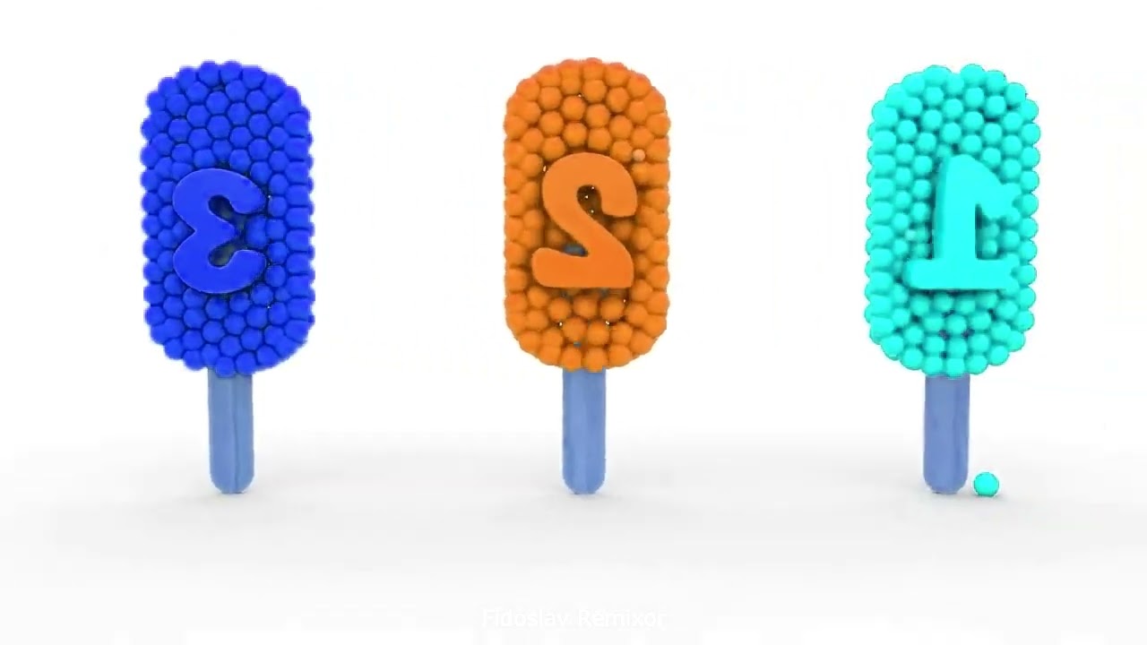 Learn Numbers with 3D Popsicle Effects (Sponsored by Klasky Csupo 2001 Effects Extended)