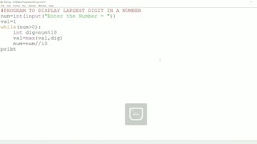 || 57 || Program to find largest digit in a given number | Largest Digit in a Number |Greatest digit