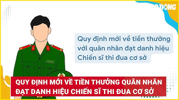 Quy định mới về tiền thưởng với quân nhân đạt danh hiệu Chiến sĩ thi đua cơ sở | Báo Lao Động