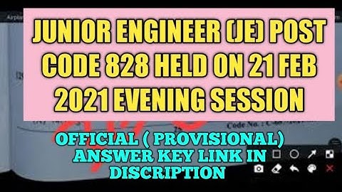 Hpssc Junior Engineer (JE) Post Code 828 Held On 21 feb 2021 Paper Solve  Answer key!! Hpssb Hpssc