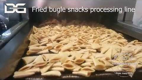 Fried bugle production line cone snacks production line / making machine