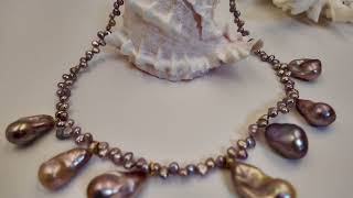 ✨ Lavender Baroque Pearl Necklace | A Romantic Statement Piece ✨ Lavender Baroque Pearl Necklace | A Romantic Statement Piece