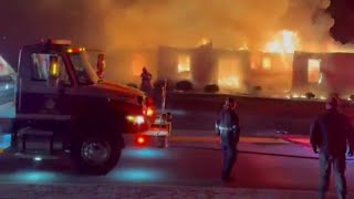 Crews work to fight house fire in Anderson County