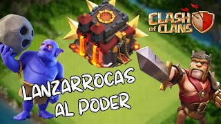 CÓMO ATACAR A LOS TH 10 CON LANZARROCAS - 3 EJÉRCITOS CON LANZARROCAS 🌟🤯👍- CLASH OF CLANS