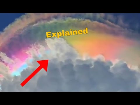 Rare "Rainbow Clouds" in Indonesia [Explained]| Viral Video 🤨🤫