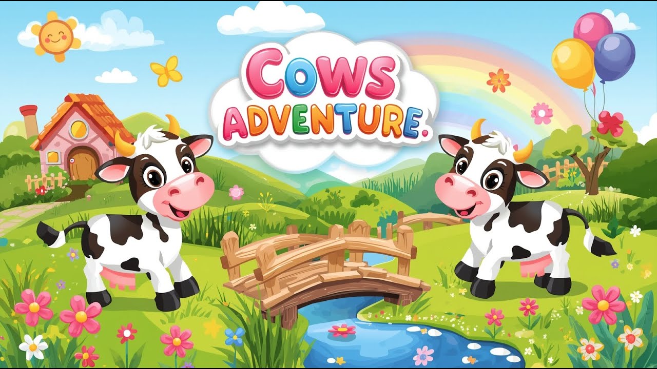 Funny Cows Adventure – Dancing, Flying & Playing Together |3D Cartoon | 