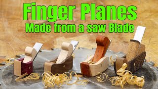 How to make tiny wooden finger planes | Irons made from a saw blade