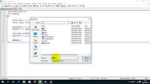 menghitung keliling lingkaran menggunakan notepad++ dengan bahasa C