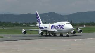 National Airlines Boeing 747 landing at Graz Airport | N756CA