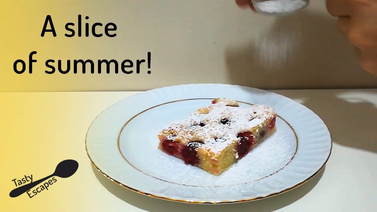 Fresh cherry cake | A slice of summer 🏖️