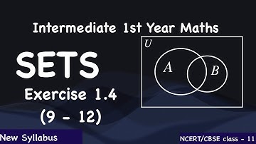 Sets | Exercise 1.4 | Inter 1st Year | InterMaths | class-11 @V V Lakshmi classes 