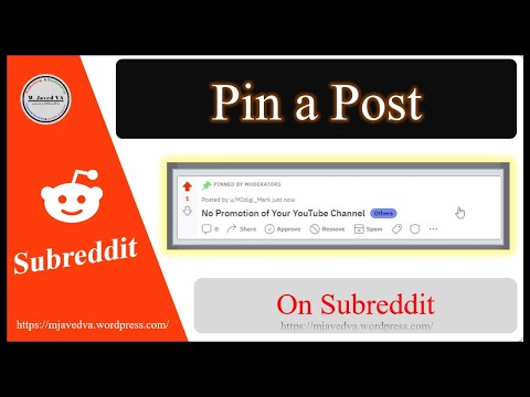 How to Pin a Post on Subreddit - YouTube
