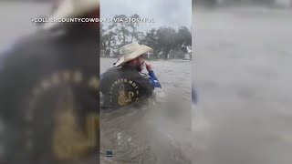 Collier County Cowboys rescue elderly man from Hurricane Ian floodwaters