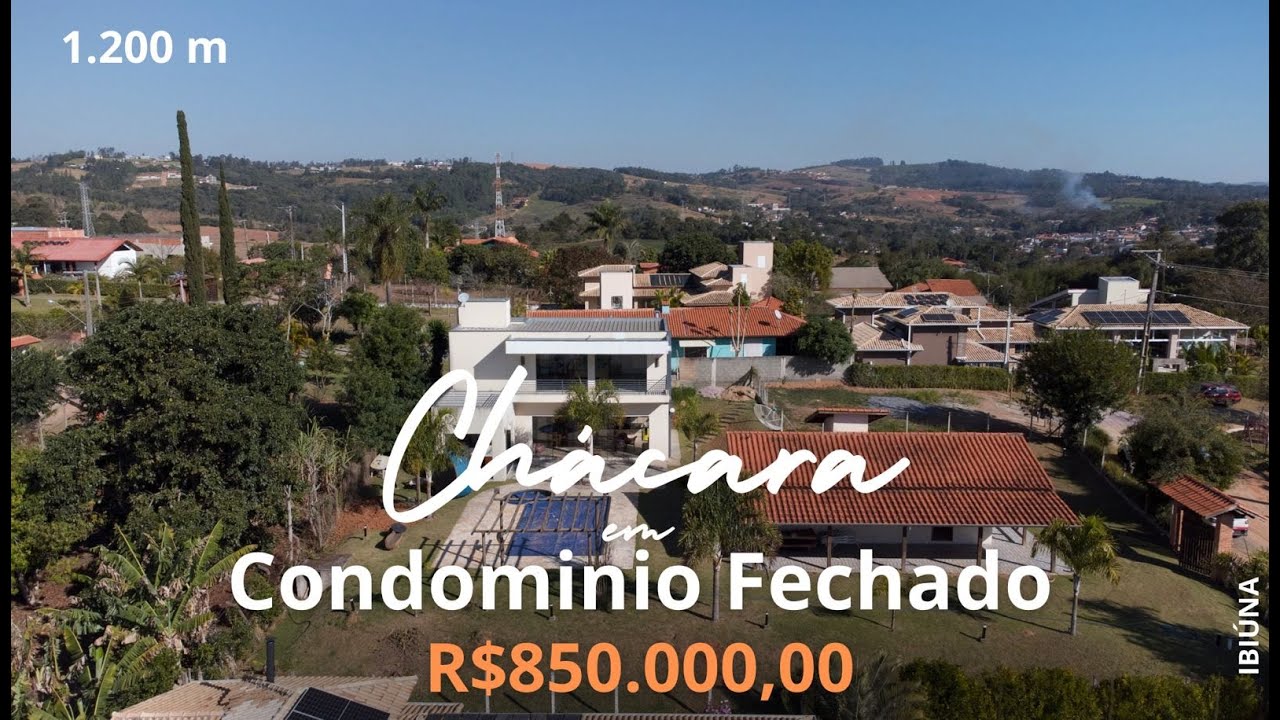 O Espaço Gourmet mais lindo de Ibiúna! Chácara Completa em Condomínio Fechado VD. 307