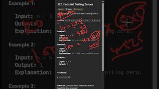 Factorial Zeroes 🤯 Trick 🔥 #leetcode #coding #dsa #interviewprep #javascript #mathtrick #techreels