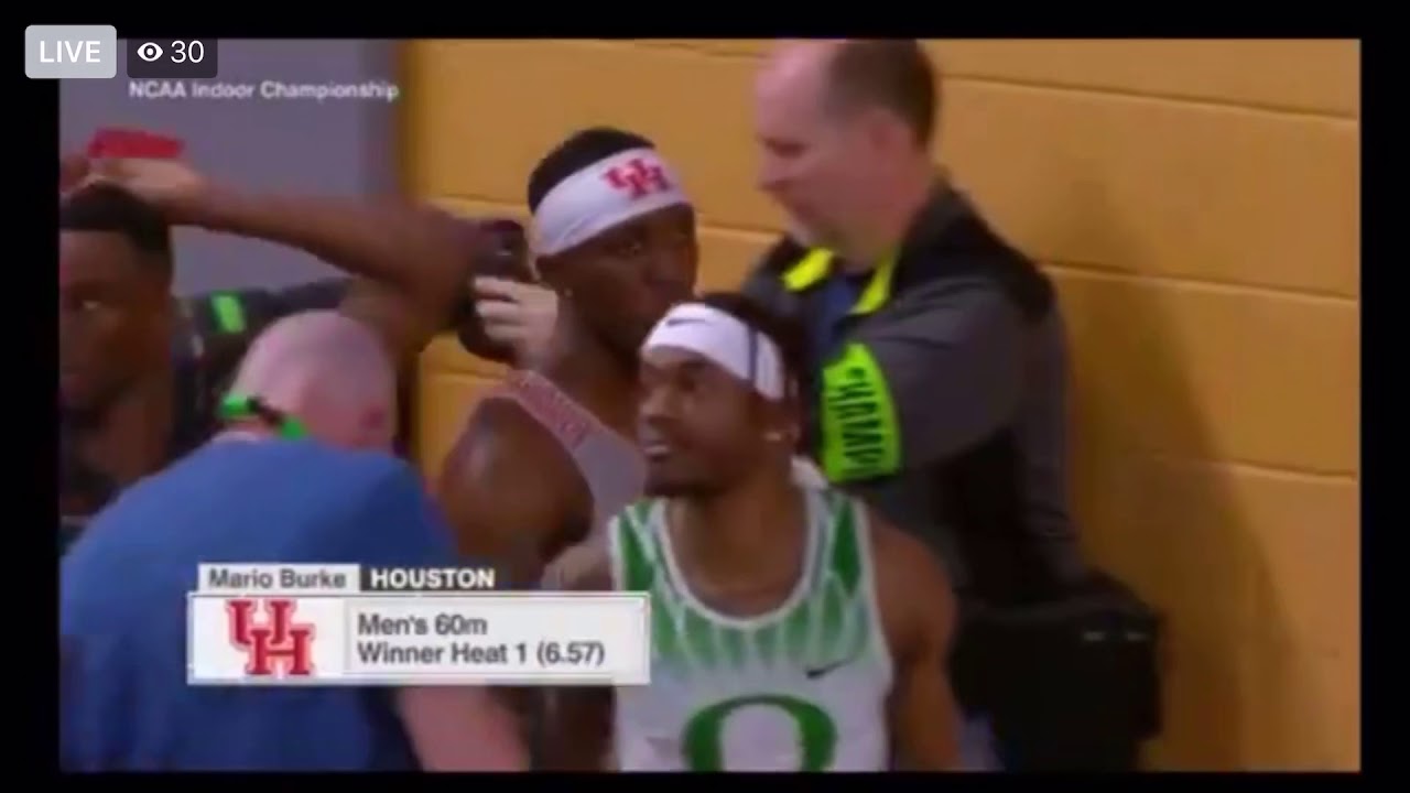 Mario Burke Wins Heat 1 of Men's 60m Prelims At NCAA Indoor Track And Field Championships 2019.