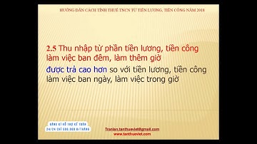 HƯỚNG DẪN CÁCH TÍNH THUẾ TNCN TỪ TIỀN LƯƠNG, TIỀN CÔNG NĂM 2018