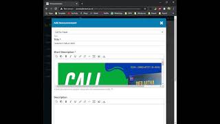 OJS 3 | Cara menampilkan gambar pada announcement OJS 3 | Cara menampilkan gambar pada announcement