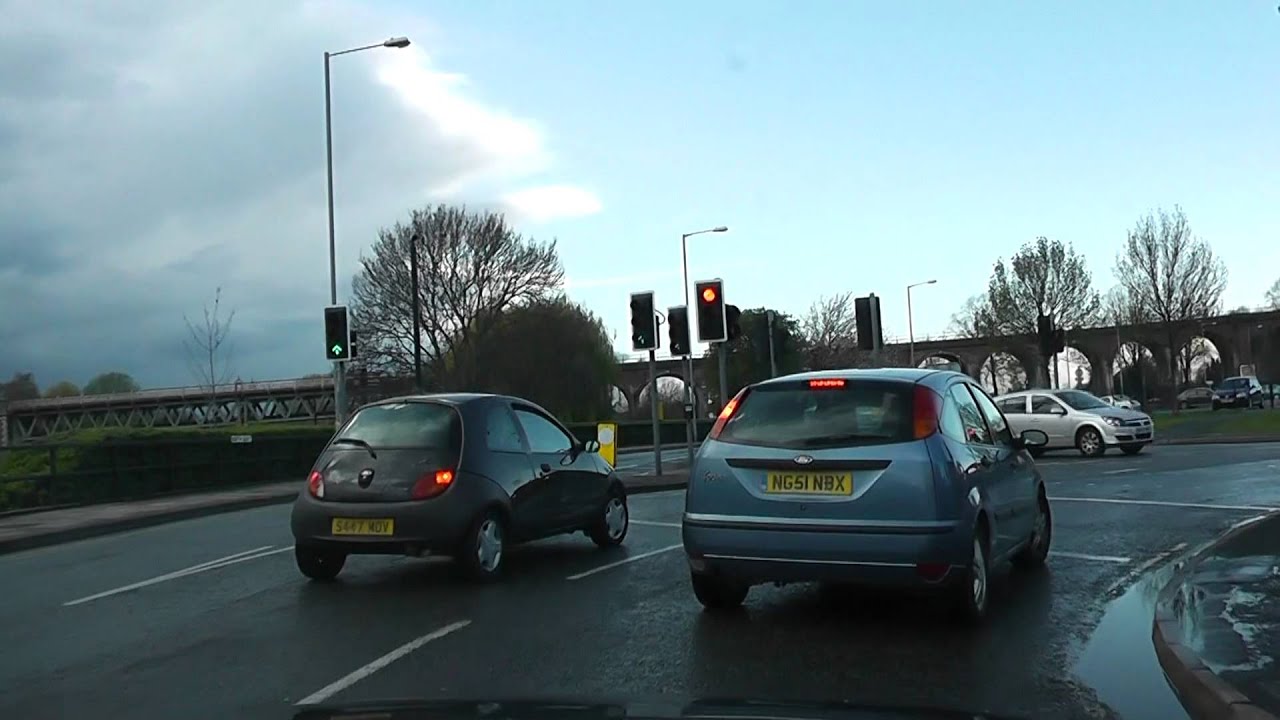 Driving Along Hylton Road, North Parade, Dolday & All Saints Road, Worcester, Worcestershire, UK