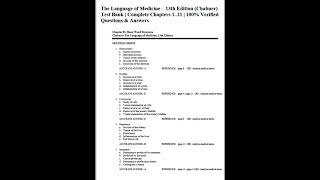 Test Bank for The Language of Medicine (13th Edition) – Chabner | Complete Chapters 1–21 | Practic