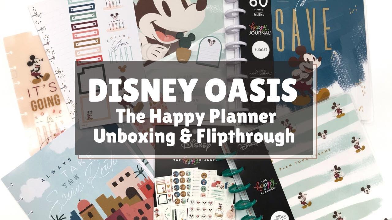 The Happy Planner DISNEY OASIS COLLECTION // Unboxing & Flipthrough