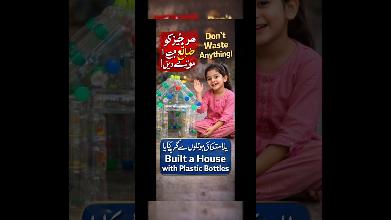 Little Girl Builds a House from Plastic Bottles | Don’t Waste Anything ♻️