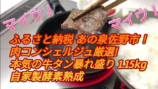 牛タン焼き Bake Beef Tongue ! ふるさと納税 泉佐野市 【期間限定】肉コンシェルジュ厳選!本気の牛タン暴れ盛り 1.15kg 自家製酵素熟成 020C214