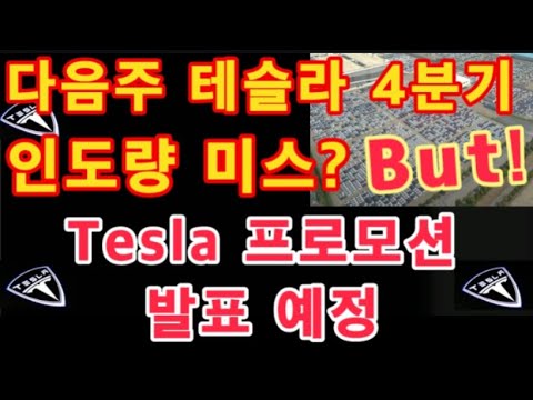 다음주 테슬라 4분기 인도량, 미스 예상? But!! / Tesla 프로모션 발표 예정 / 테슬라 투자 / Tesla Q4 Deliveries
