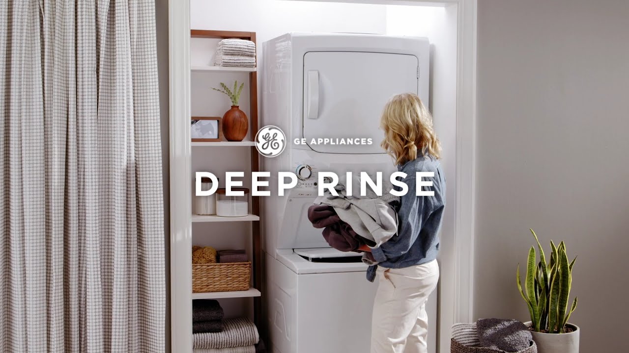 GE Appliances Unitized Washer & Dryer with Deep Rinse