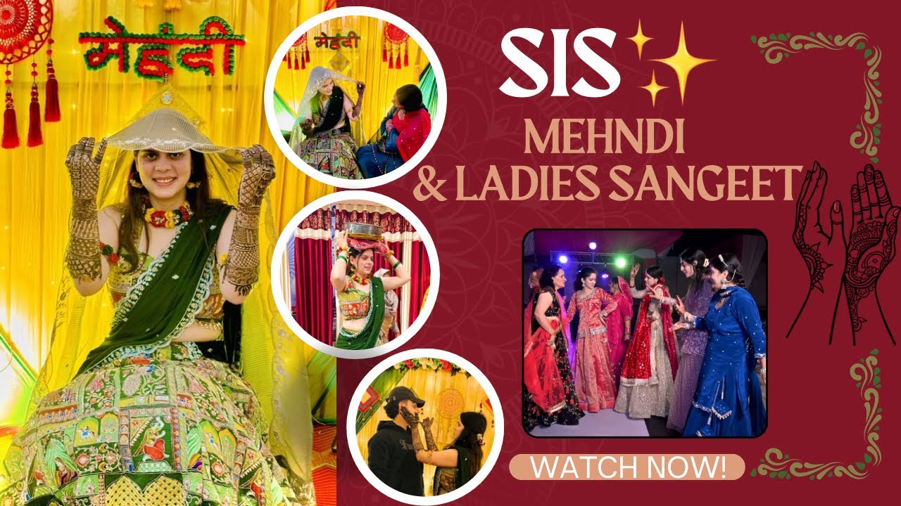 #Mehndi & Ladies Sangeet🪩 || Dance💃🕺 || New vlog || Wedding Season 