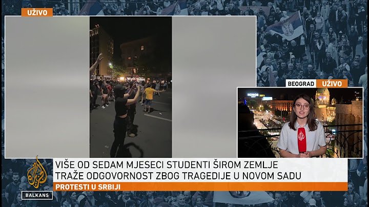 Kordoni žandarmerije između suprotstavljenih strana kod Skupštine Srbije