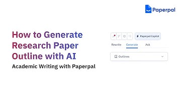 How to write a research paper introduction with AI (1/3) - Generate Outline