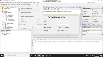 Membuat database mahasiswa menggunakan java netbeans