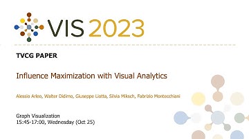 Influence Maximization with Visual Analytics - Fast Forward | VIS 2023