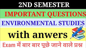 environmental science 2nd semester exam answers || 2nd semester aecc important questions #freestudy