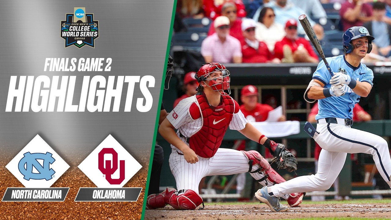 North Carolina vs. Oklahoma: 2026 Men's College World Series finals Game 2 | Extended highlights