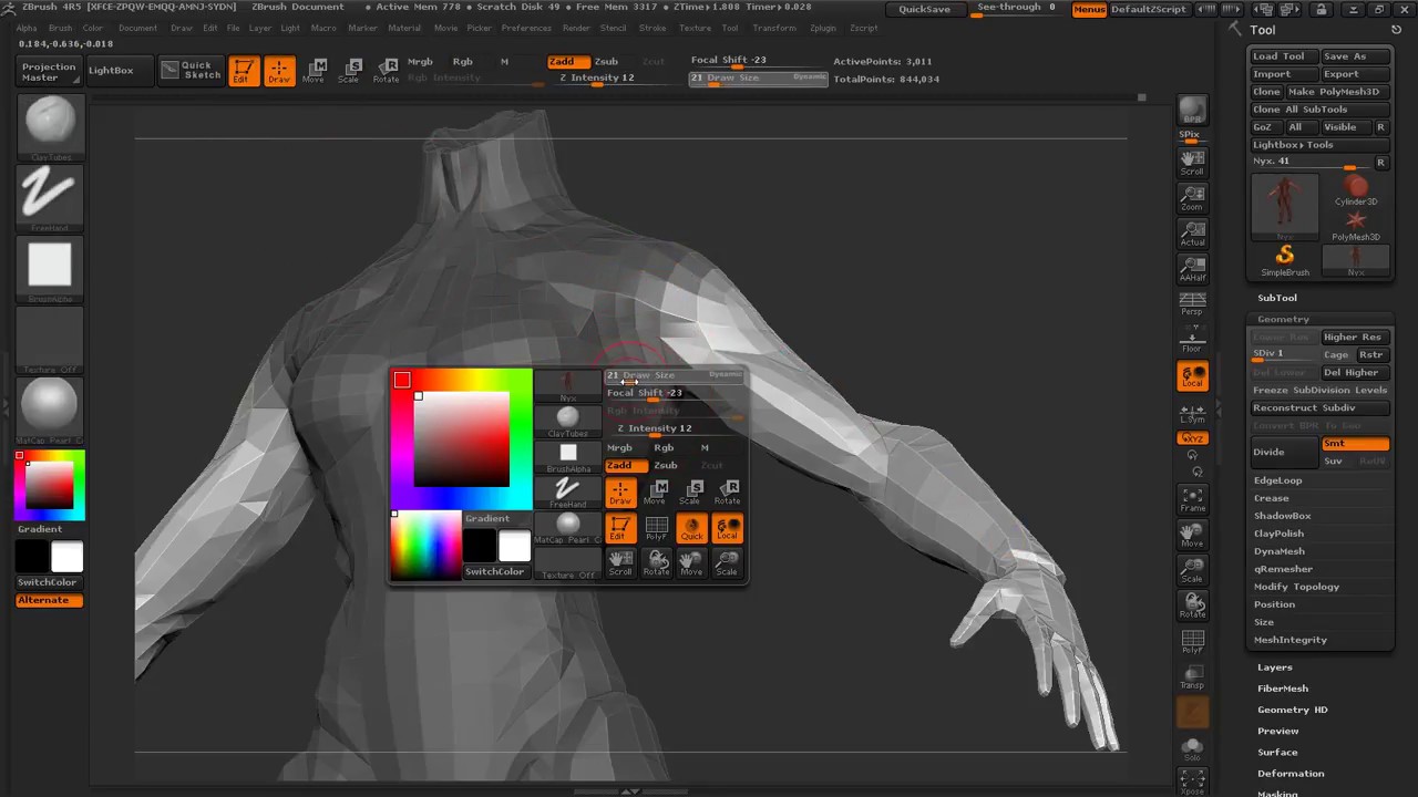 zbrush canvas rotation lock