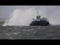 Dramatic Footage - Hovercraft fights a storm