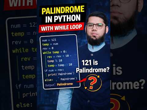 Python While Loop Project 🔥 | Palindrome Check in 2.5 Minutes